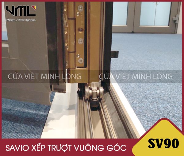 Cửa Savico xếp trượt vuông góc